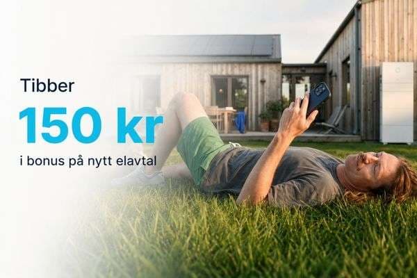 Tibber: 150 kr i bonus på nytt elavtal